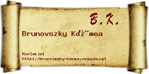 Brunovszky Kámea névjegykártya